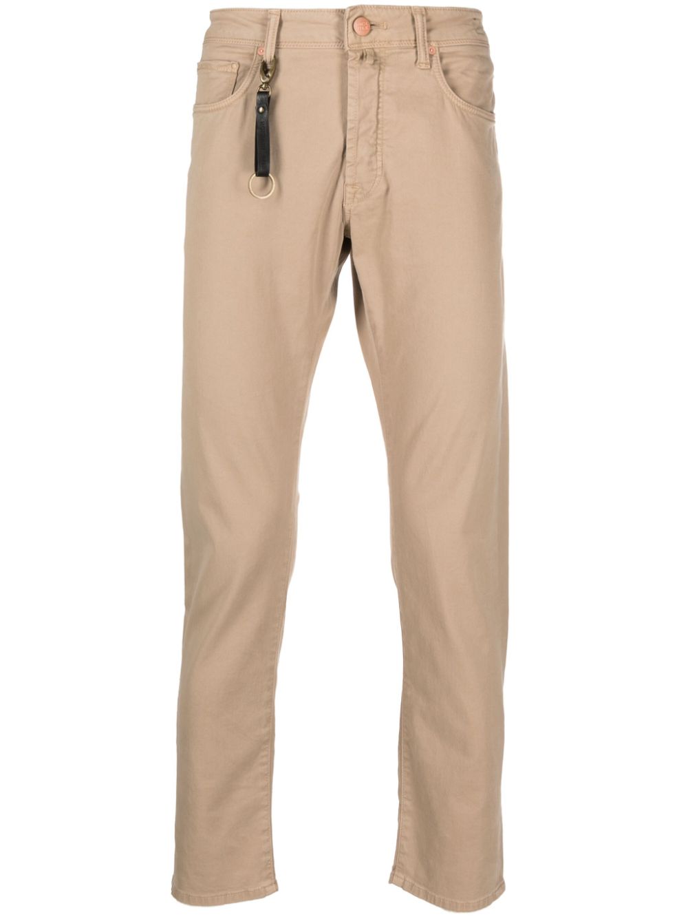 Logo-patch straight-leg jeans - Neutrals