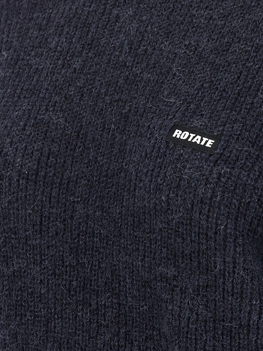 Blue Knit Puff sweater