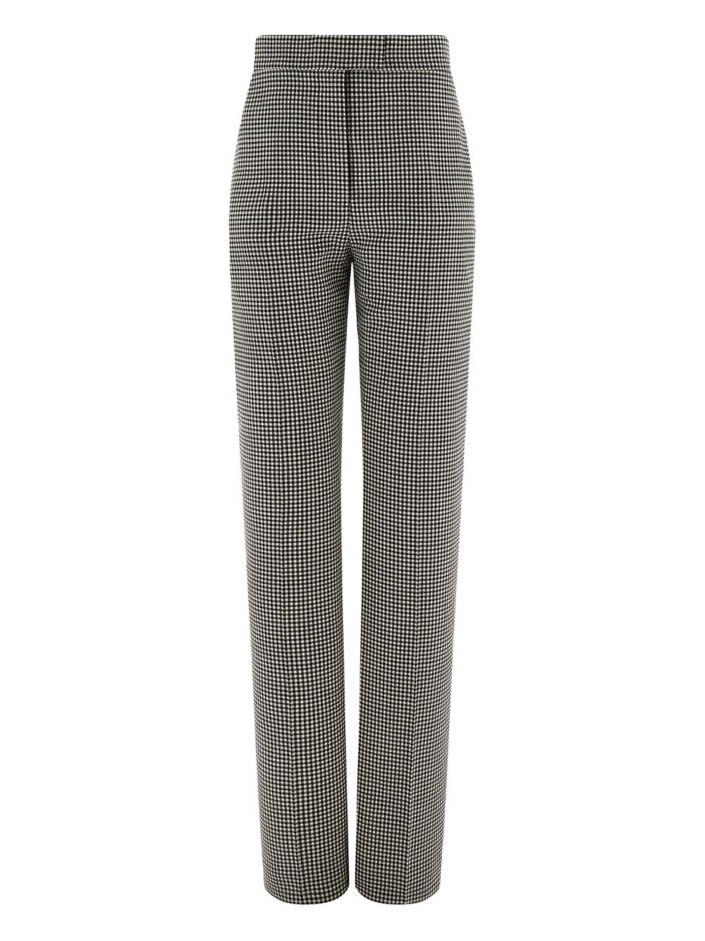 Gingham-pattern trousers - Black
