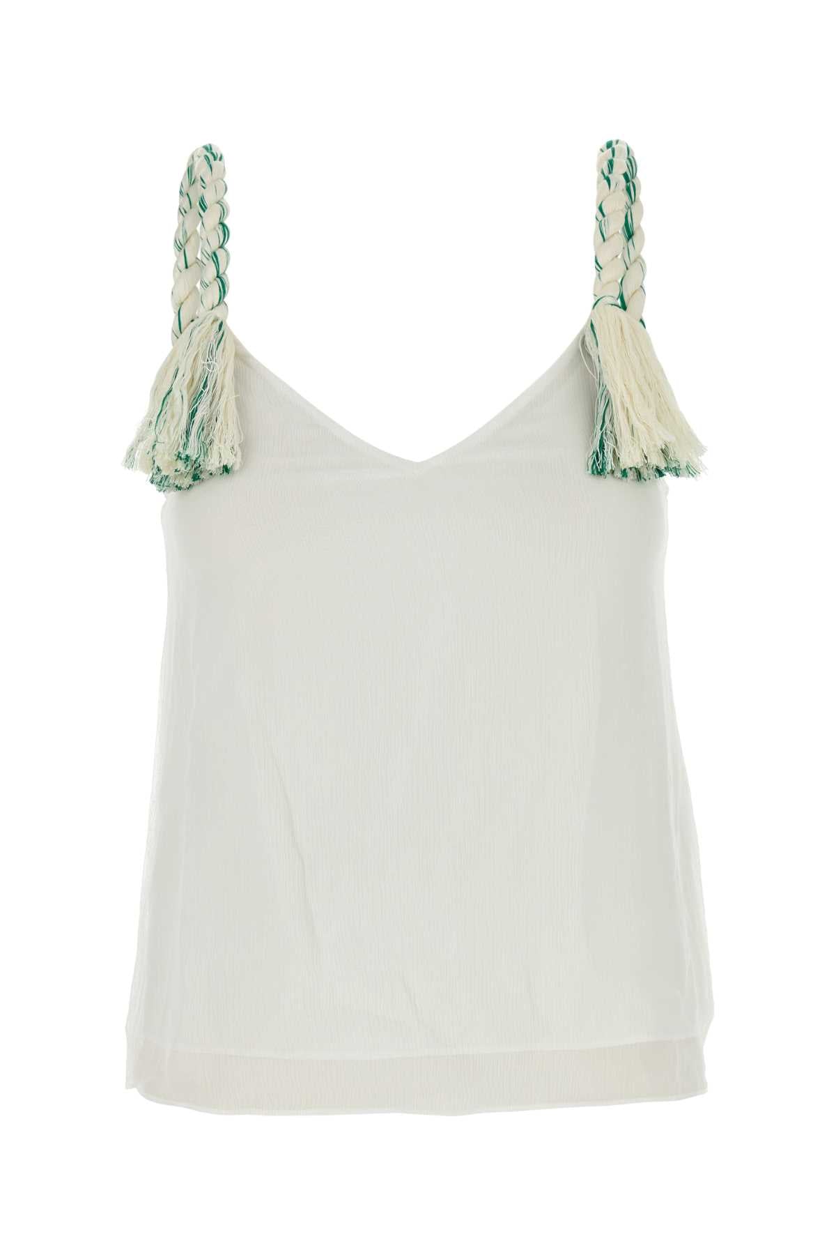 Strap Tank Top — White