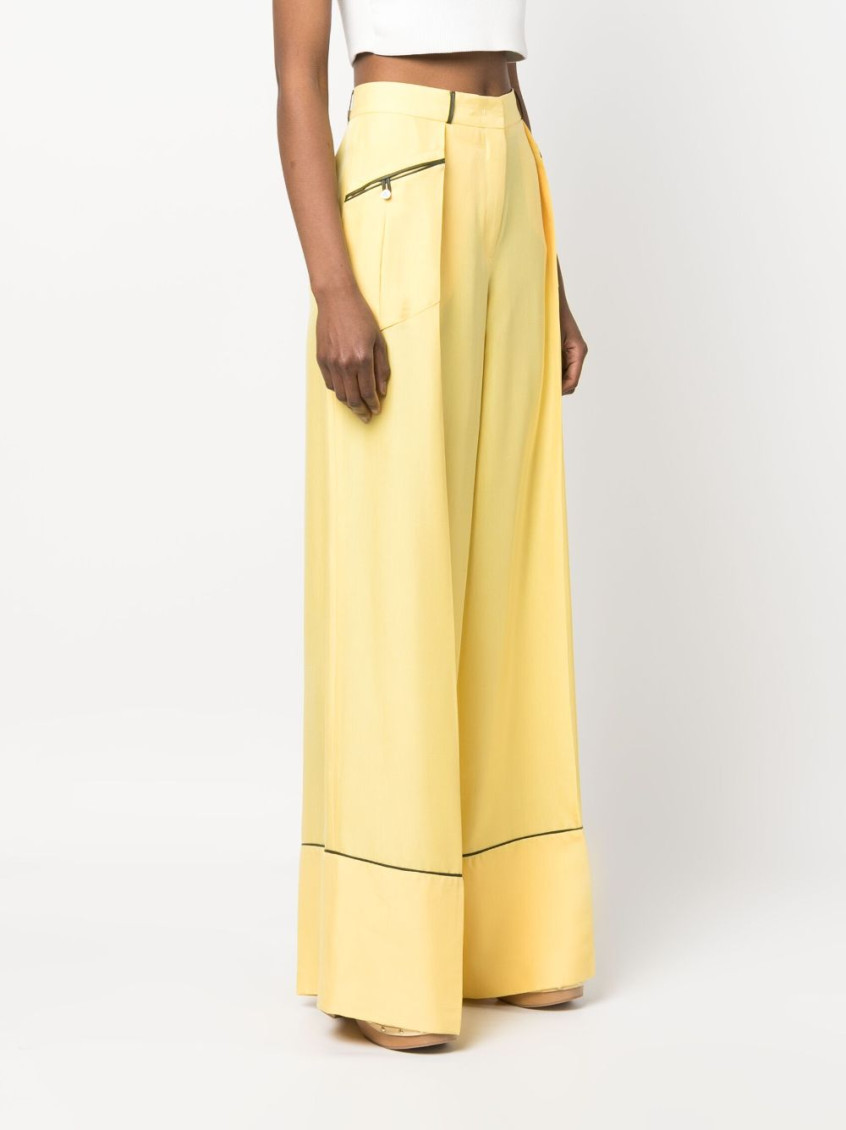 Contrast Piping Pants
