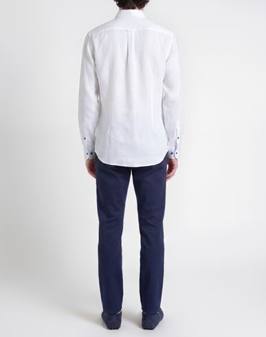 Man Shirt White Size M Linen