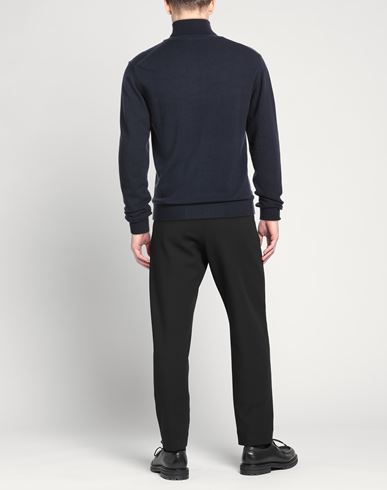 Man Turtleneck Navy Size XXL Merino Wool