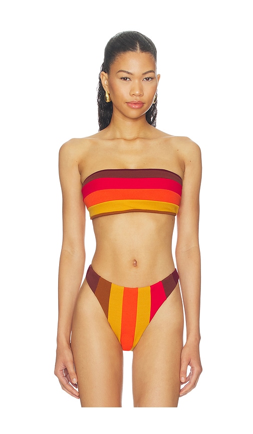 Nau Bikinis Golden Hour Bandeau Bikini Top in Multi. - XS also in S
