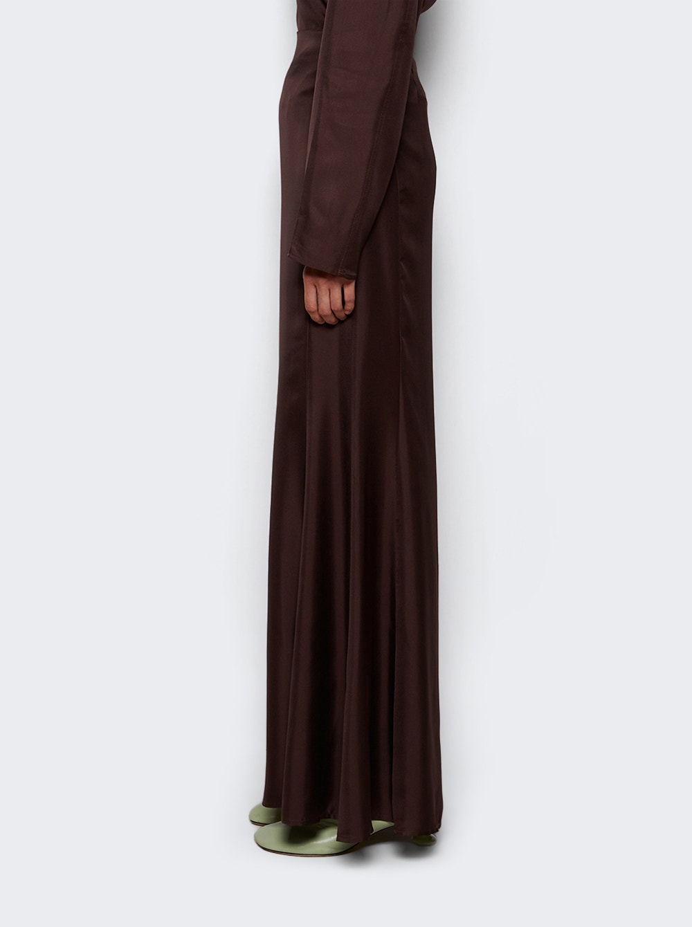 Dalupiri Silk Skirt Chocolate