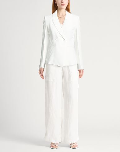 Woman Blazer White Size 4 Polyester