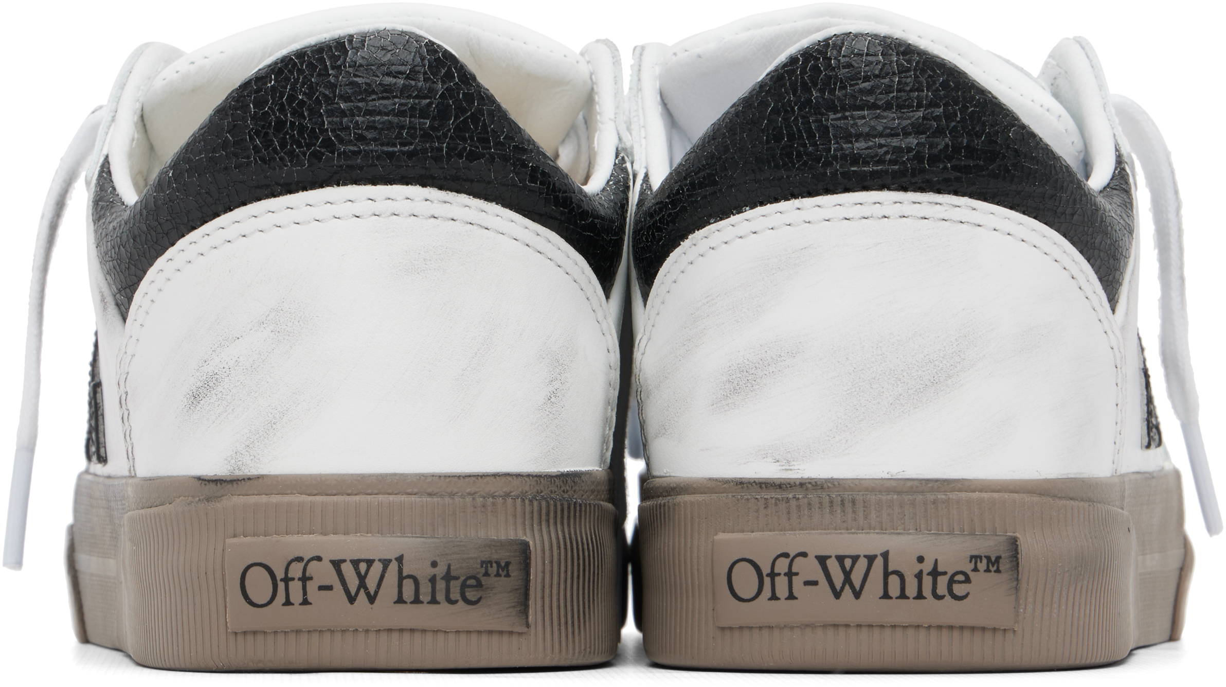 White Vulcanized Low Vintage Sneakers