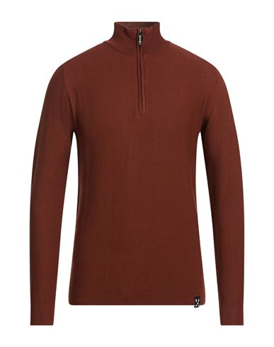 Man Turtleneck Copper Size L Viscose, Nylon