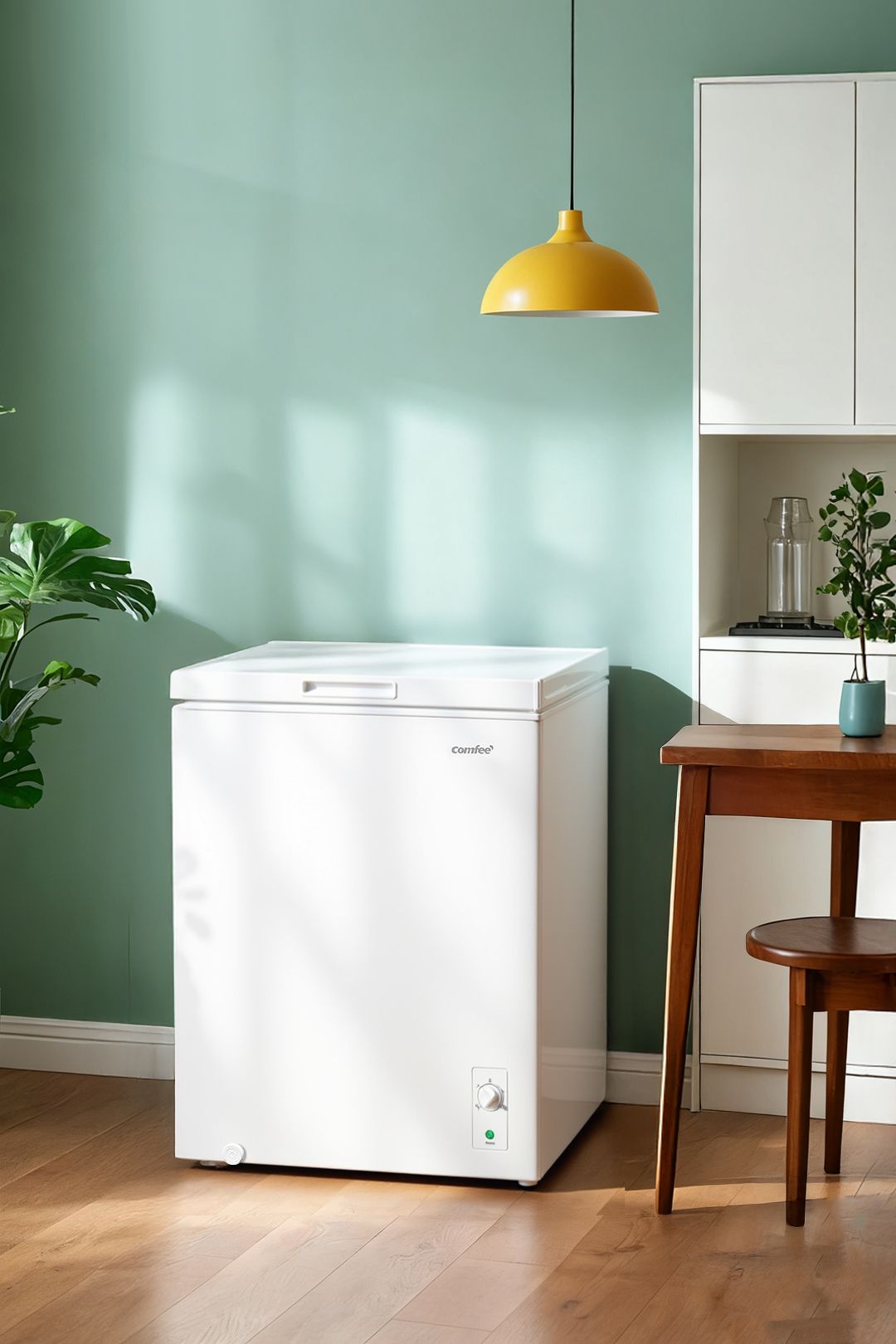 Living And Home 143L Chest Freezer With Digital Temperature Control Fridge&freezer Convertion In White