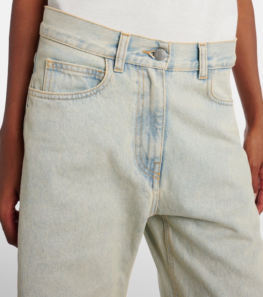Mid-rise wide-leg jeans