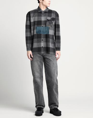 Man Shirt Grey Size M Acrylic, Polyester, Cotton