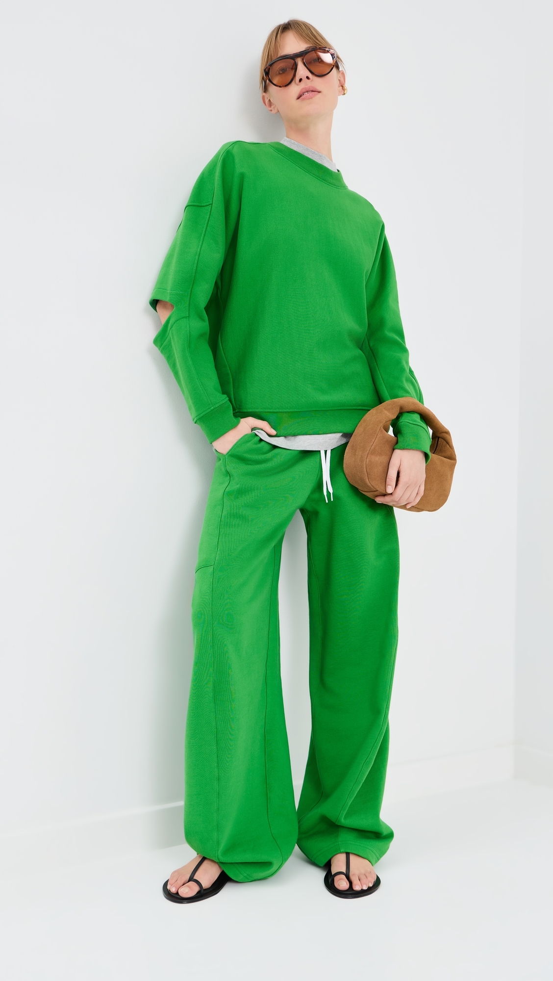 Cocoon Crewneck Sweatshirt Green