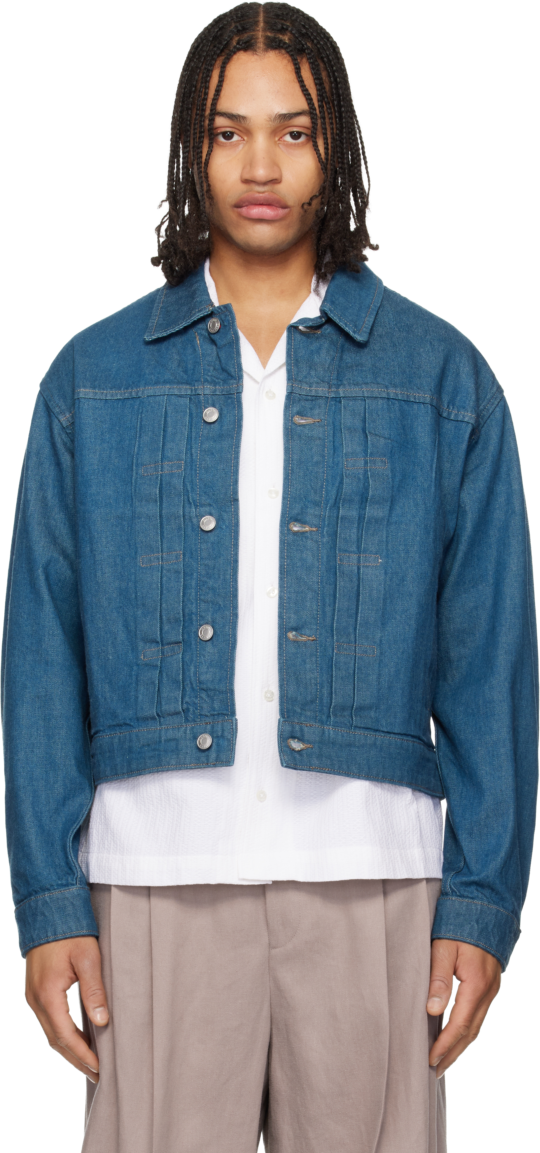 Blue Logo Patch Denim Jacket