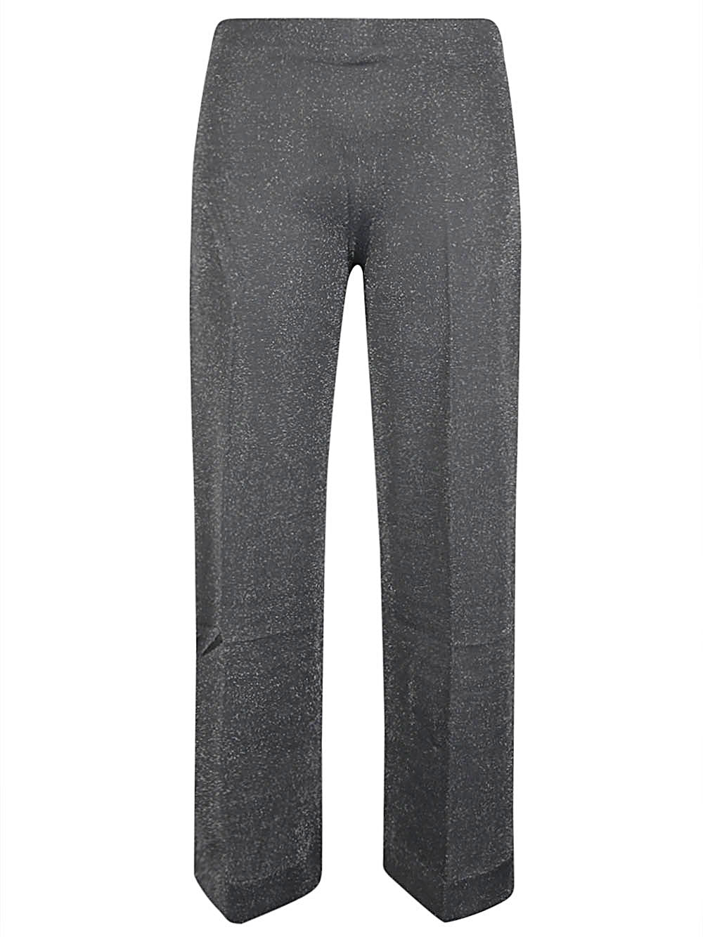 Wide-Leg Viscose Trousers — Grey