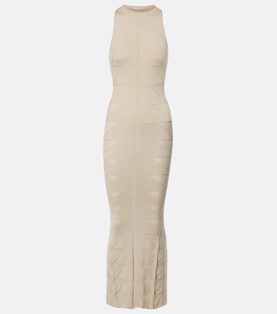 Motivo virgin wool maxi dress