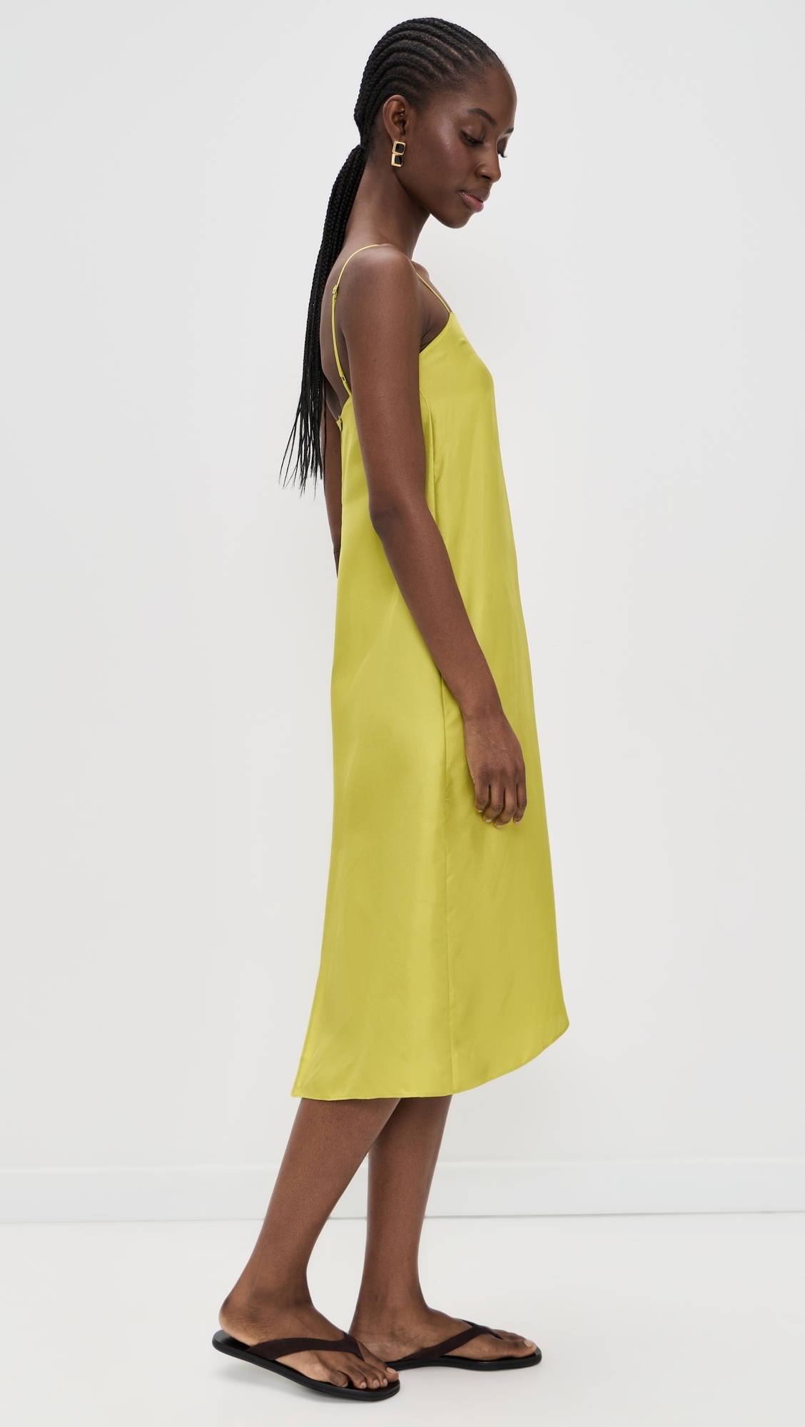 Everyday Silk Dress Chartreuse