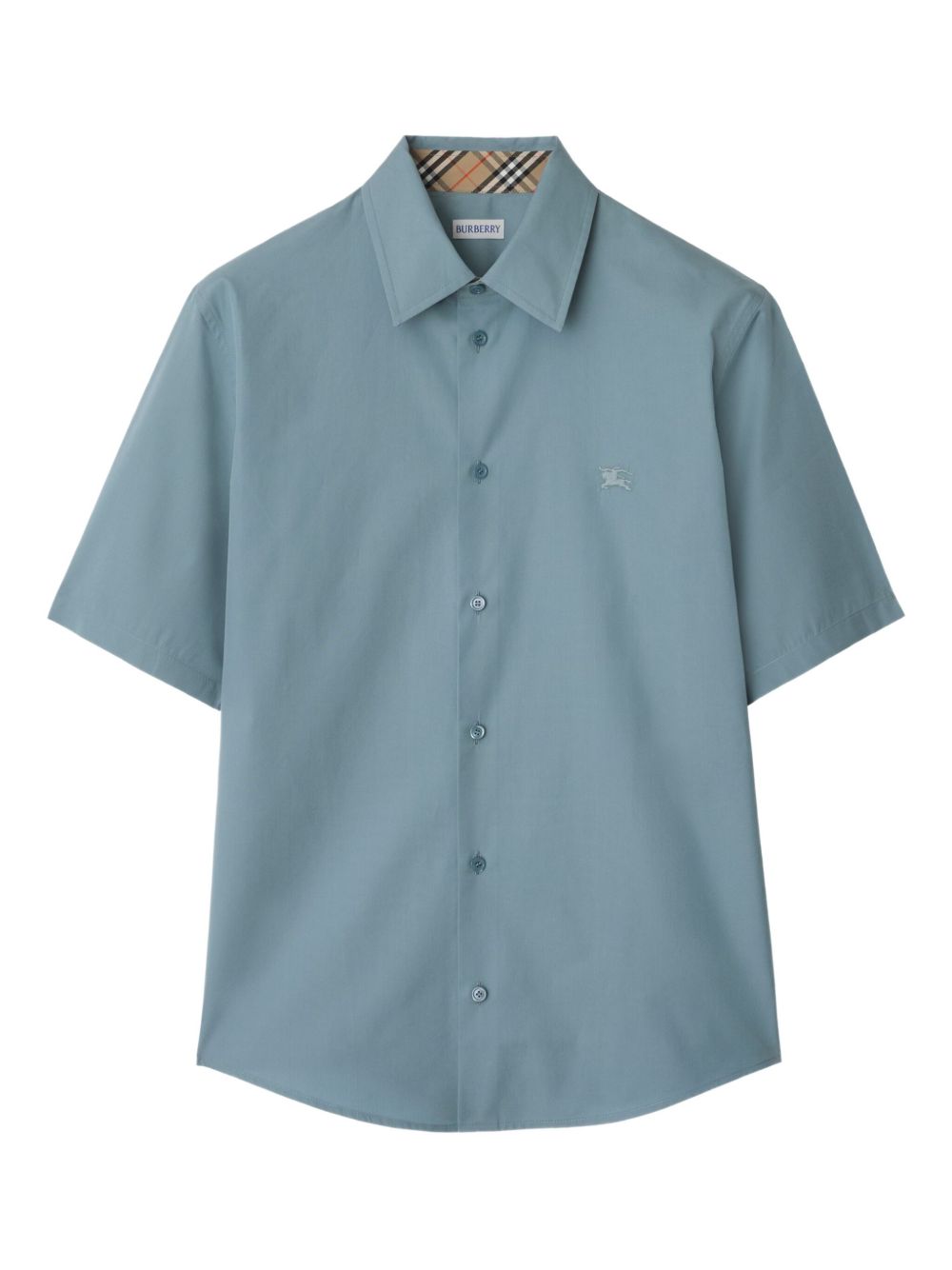 Cotton poplin shirt - Blue