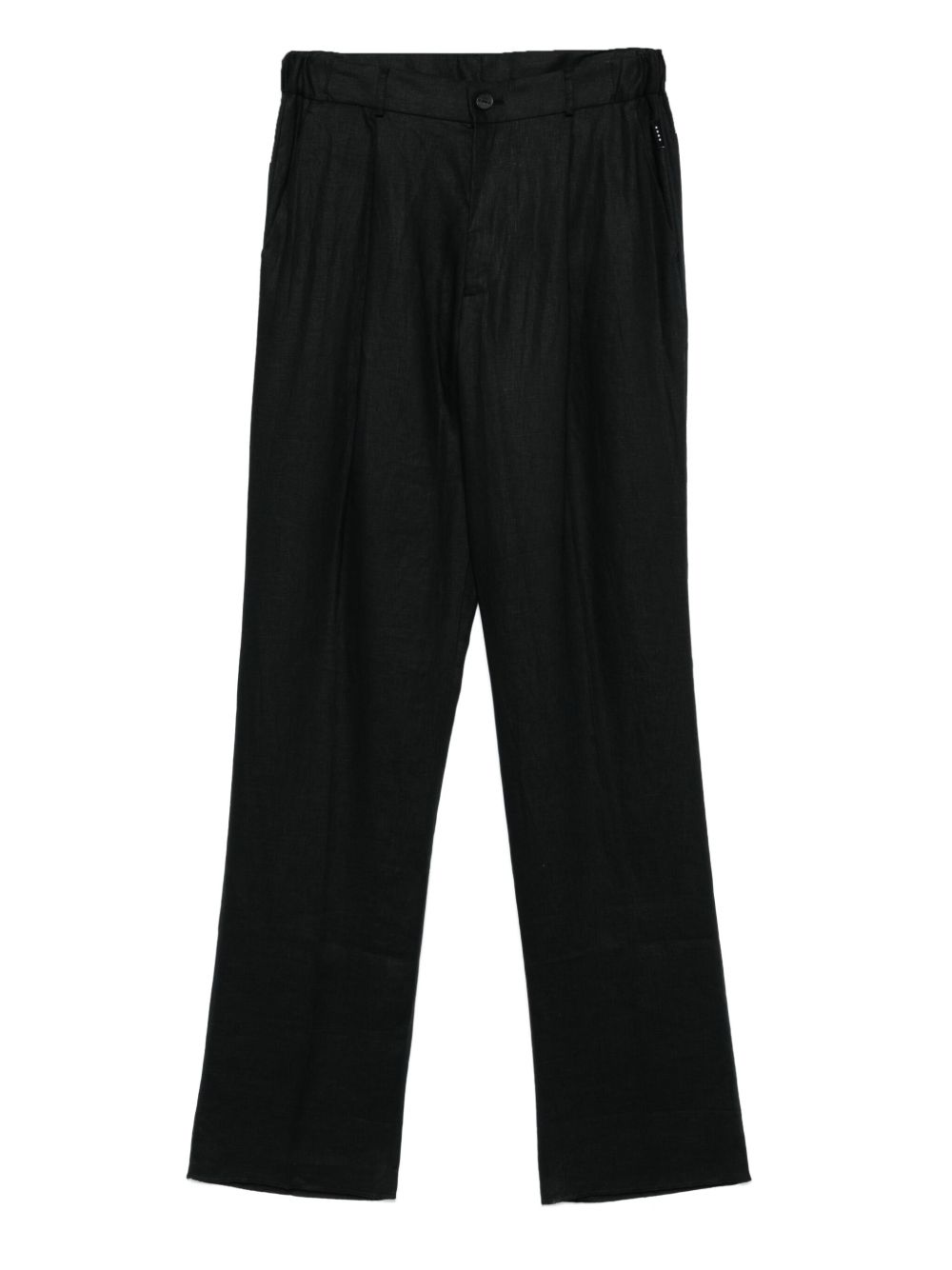 Elasticated-waist tailored trousers - Blue