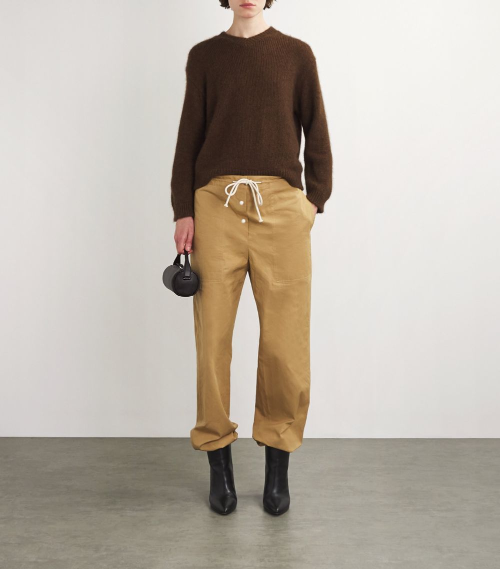 Round 90'S Leather Top-Handle Bag