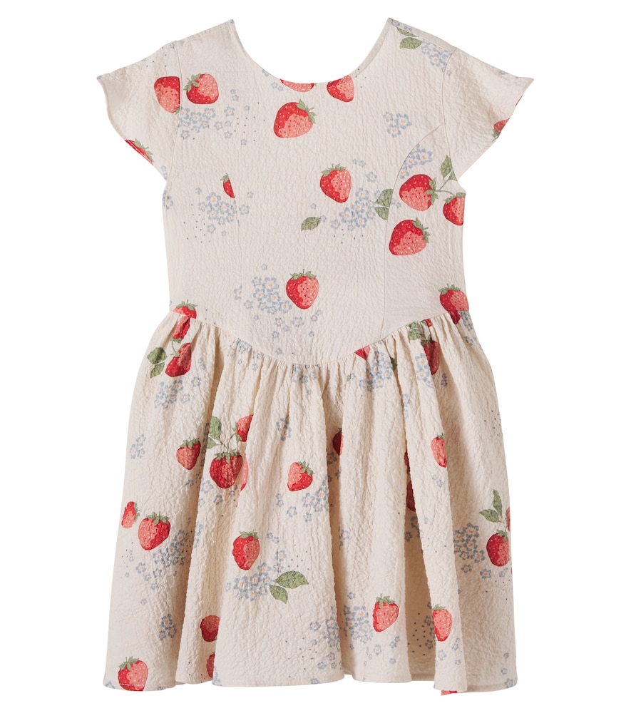 Konges Sløjd Ava bow-detail printed cotton dress