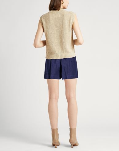 Woman Shorts & Bermuda Shorts Navy Size 2 Linen