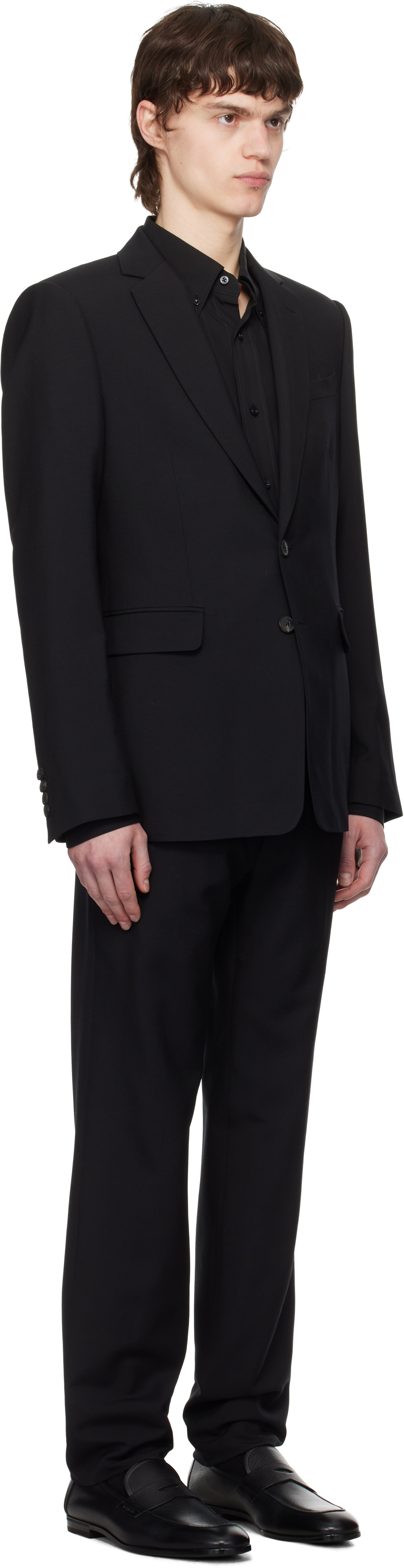 Dries Van Noten Black Single-Breasted Suit