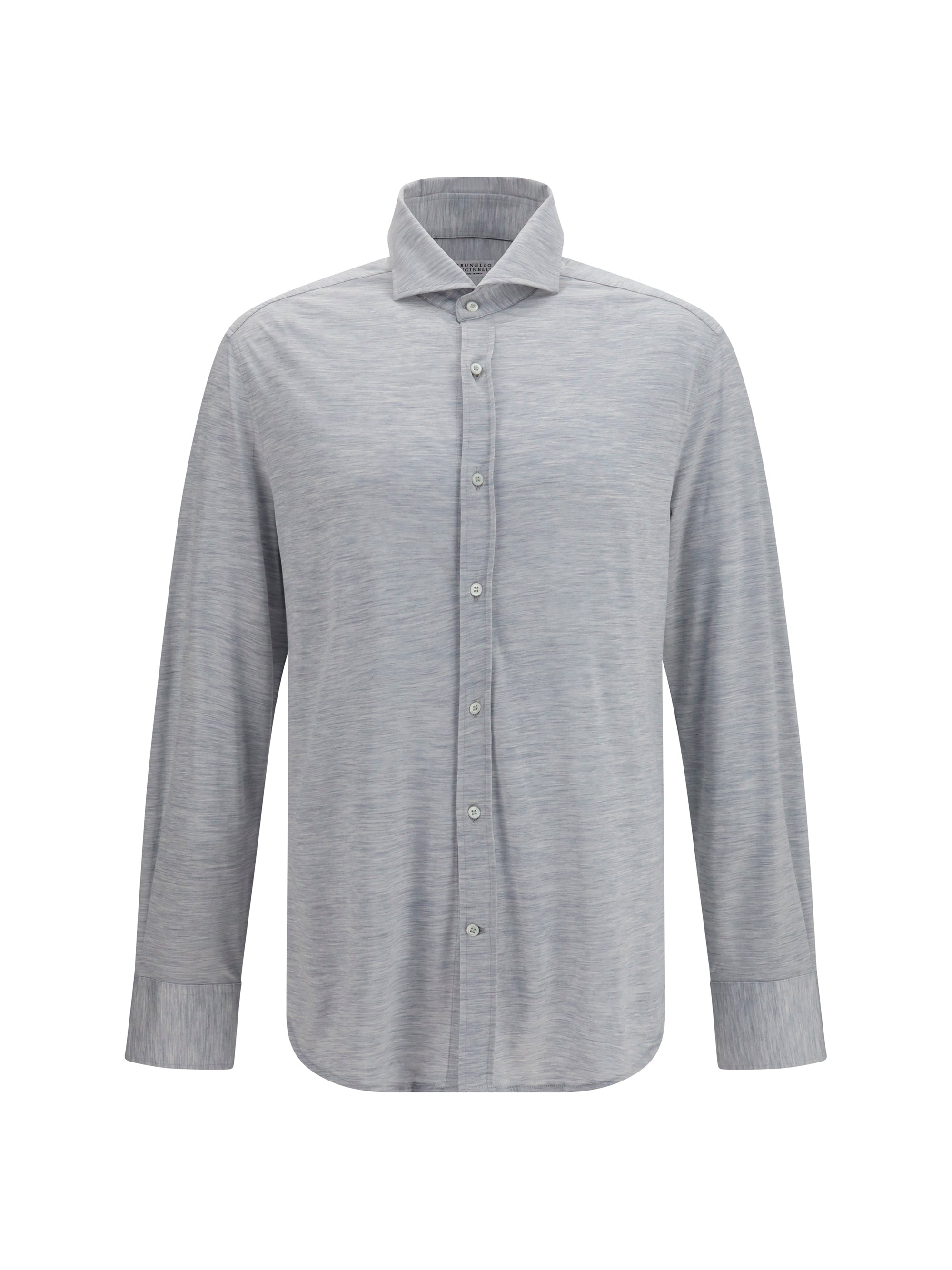 Silk and Cotton Jersey Shirt — Gray