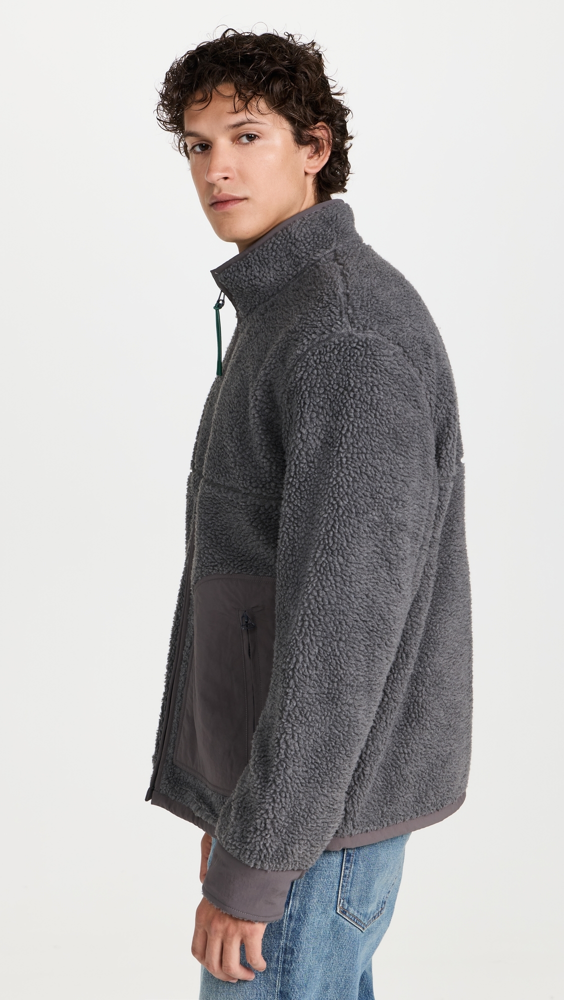 Sherpa Patch Pocket Jacket Charcoal
