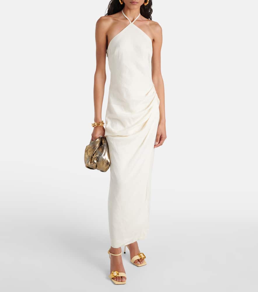 Simkhai Hansel halterneck linen maxi dress