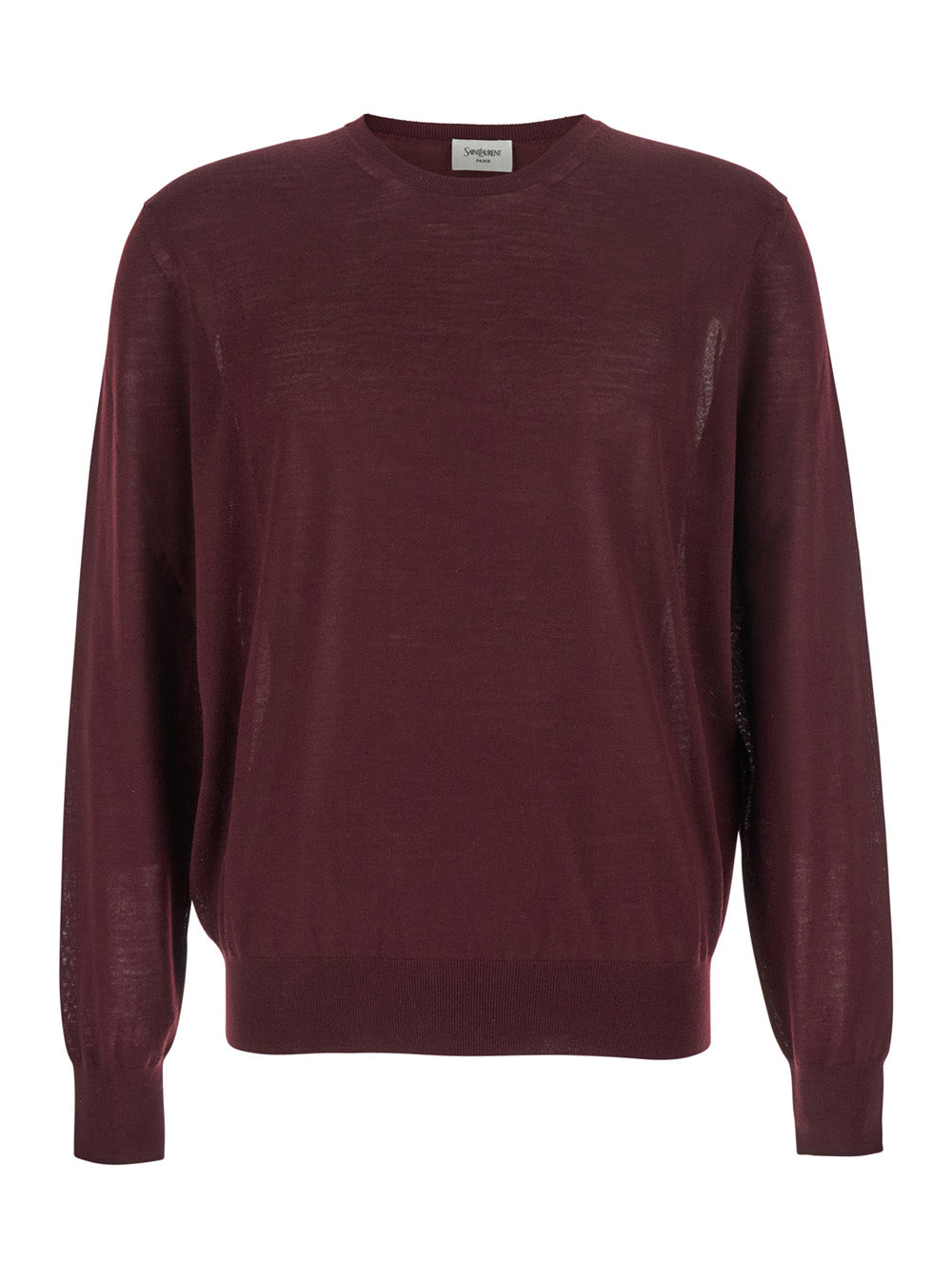 Cashmere Crewneck Sweater — Bordeaux