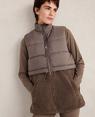 Ann Taylor Haven Well Within Sherpa Puffer Vest