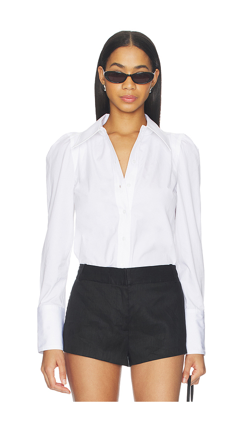 Smythe Box Pleat Shirt in White. S. Also in XS