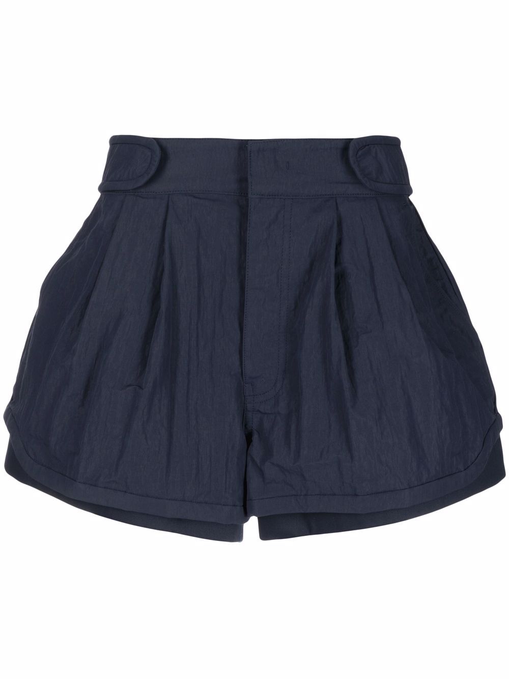Double layer pleated shorts