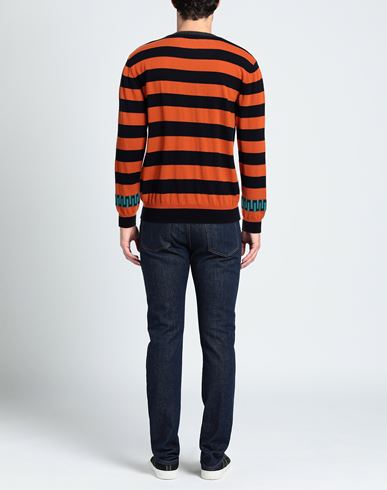 Man Sweater Orange Size L Virgin Wool