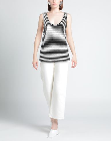Woman Tank top Black Size M Organic cotton, Organic Linen