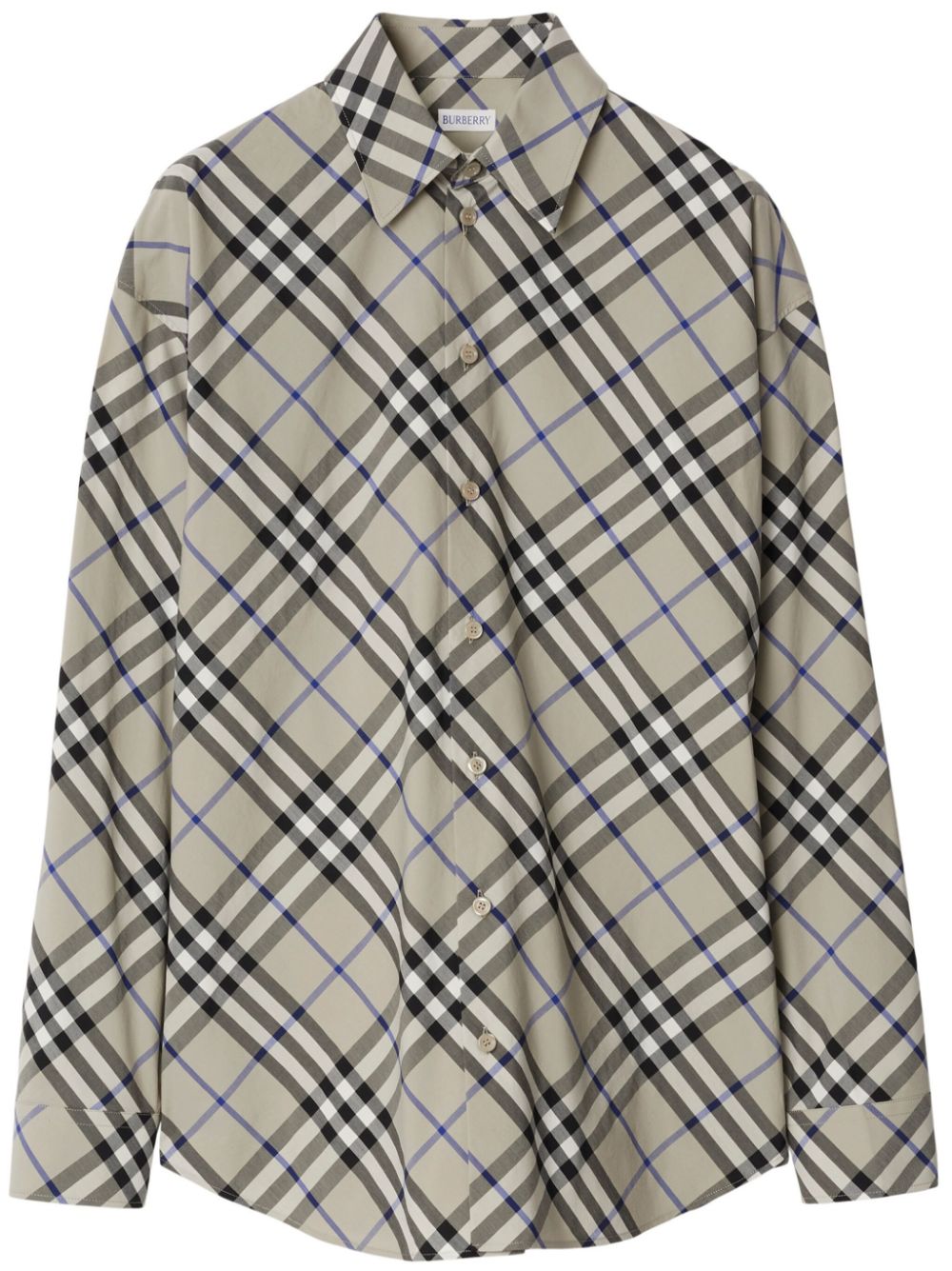 Checked cotton shirt - Neutrals