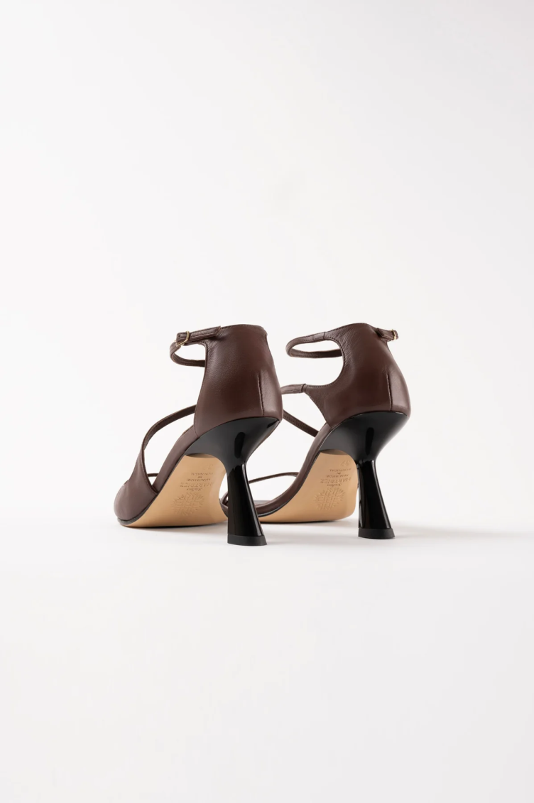 Dark Brown Leather Heels