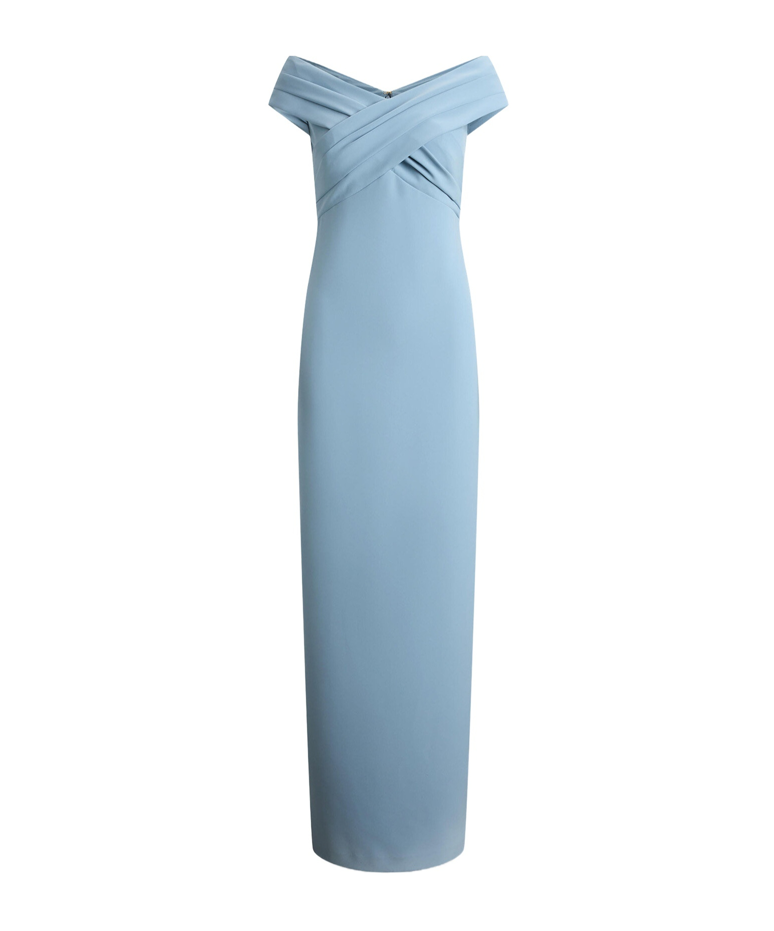 Lauren Crepe Off-The-Shoulder Gown