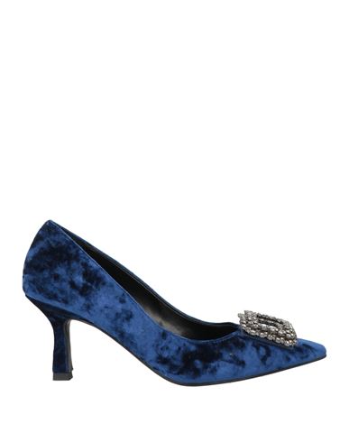Ovyé Woman Pumps Blue Size 6 Textile fibers