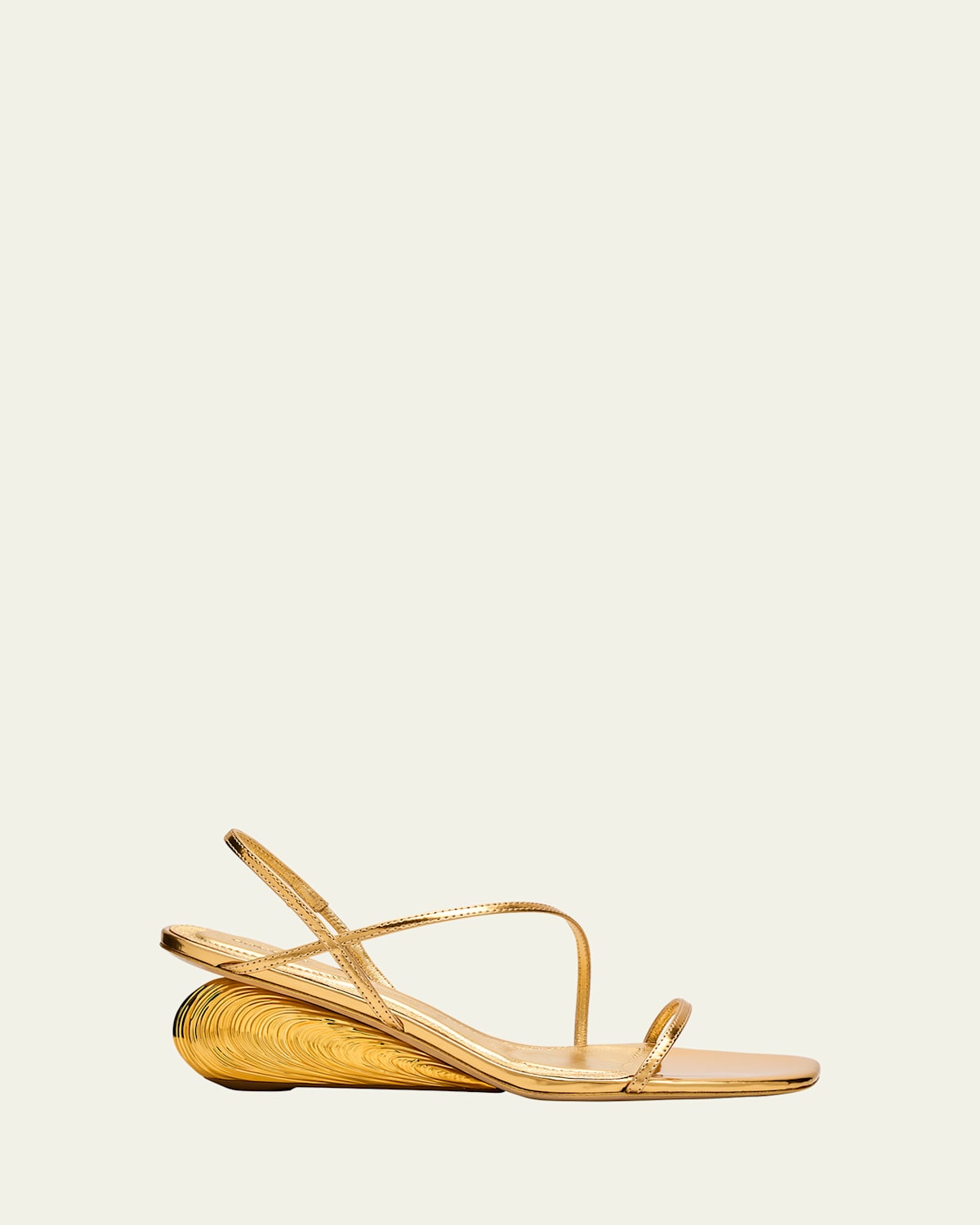 Bridget Metallic Wedge Strappy Sandals