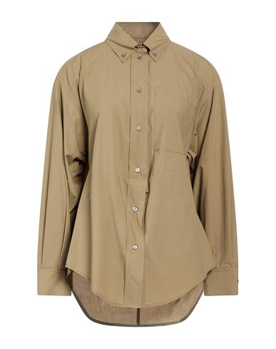 Woman Shirt Khaki Size 6 Cotton
