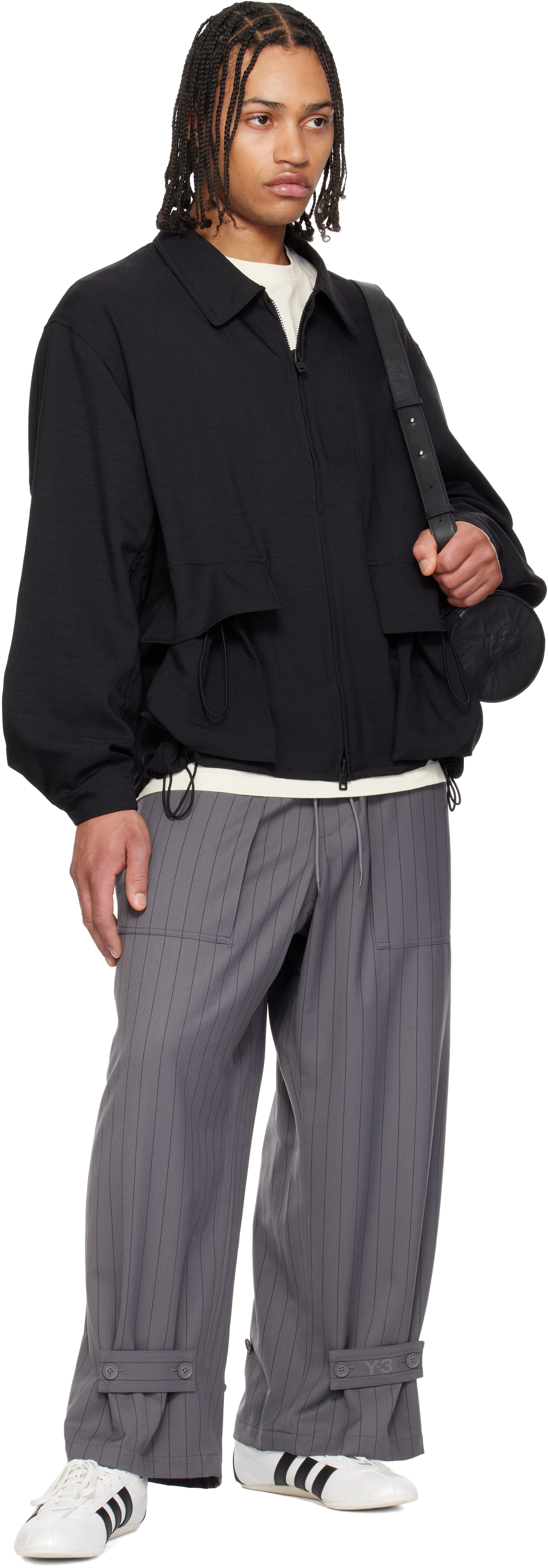 Black Sport Uniform Blouson Jacket