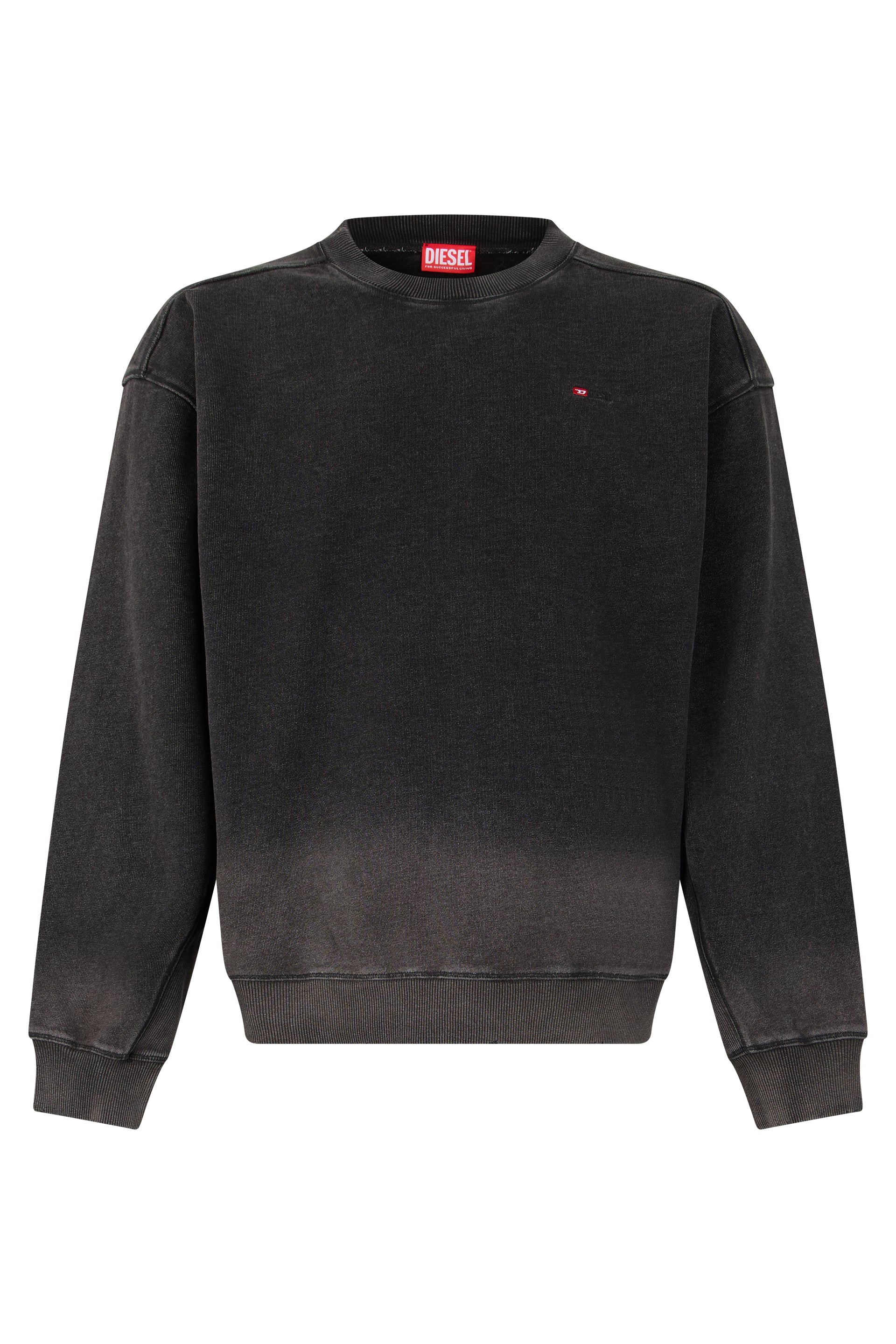 Crew Neck Sweater with Gradual Fade Design