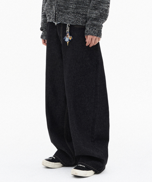Damage Washed Denim Pants