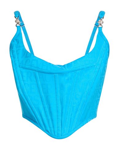Woman Top Azure Size 8 Virgin Wool