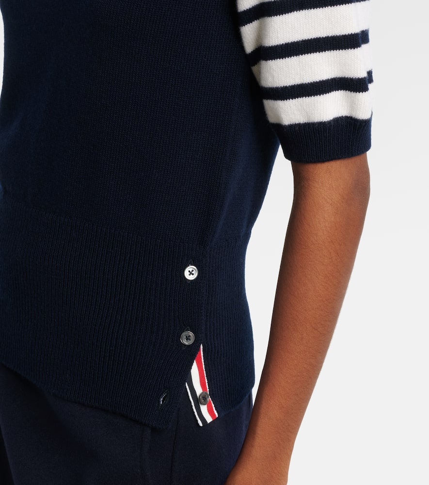 4-Bar knitted virgin wool sweater