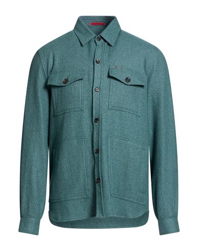 Man Shirt Emerald green Size M Cashmere