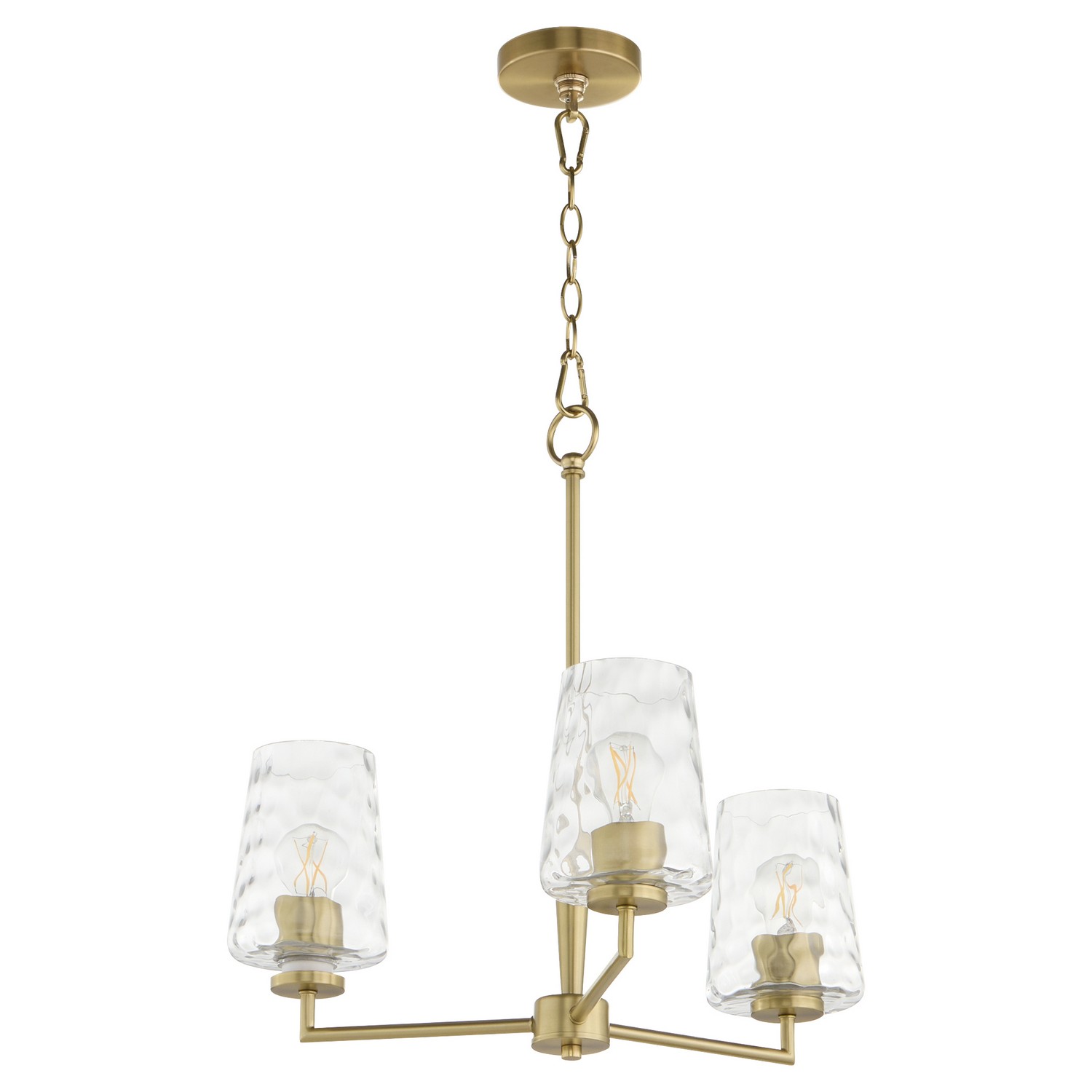 Aged Brass Chandelier from the Goodwin Collection