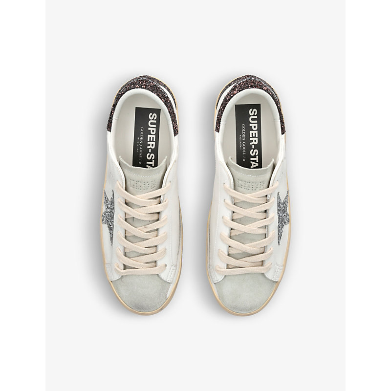 Womens White/oth Women's Superstar 11353 Star-applique Low-top Leather Trainers