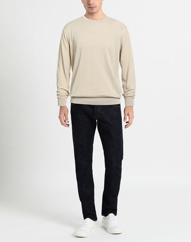 Man Sweater Beige Size 50 Cotton